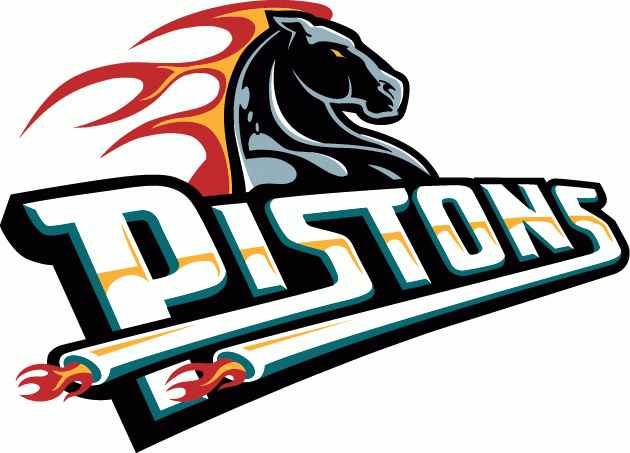 Detroit Pistons 1996-2000 Wordmark Logo 2 iron on paper